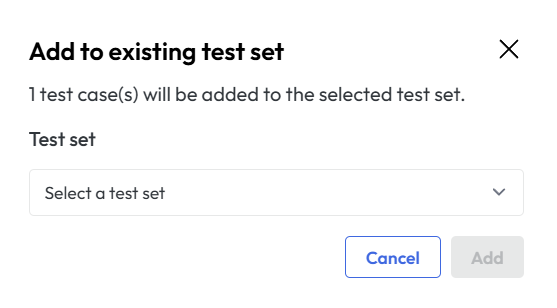 Adding test to set
